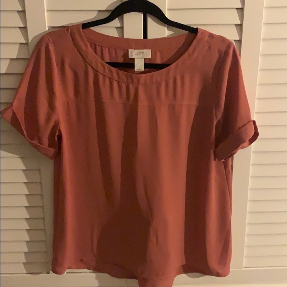 Dusty rose blouse from Loft